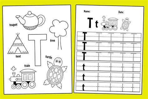 Free Letter T Worksheets For Preschool ⋆ The Hollydog Blog