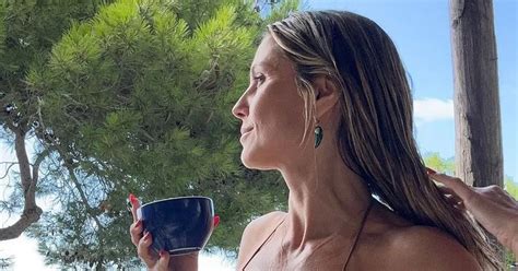 Heidi Klum 50 Wows In Teeny Bikini While Enjoying Loved Up Holiday With Husband The Mirror