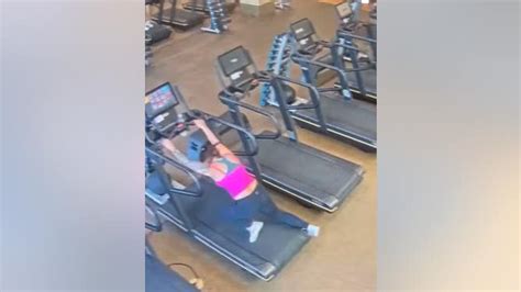 Woman Falls While Running On A Treadmill And Has Her Leggings Pulled Down