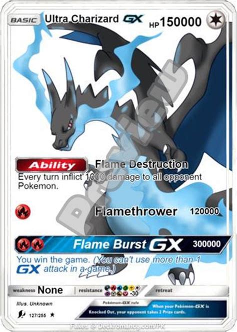 DIY MEGA Charizard GX Golden Pokemon Cards In English Iron Metal Pokmo ...