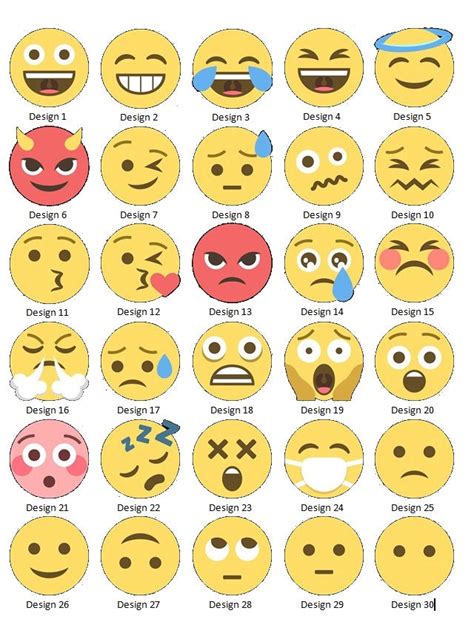 Emoji Icon Sticker Various Sizes Large Self Adhesive Label For Van Car