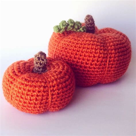 Crocheted Pumpkins In Two Sizes Free Pattern Crochet Pumpkin Pattern