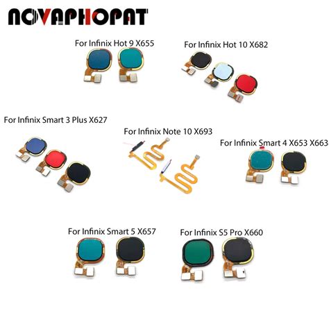 Home Button Touch Id Fingerprint Sensor Flex Cable For Infinix Tecno Smart Note Hot I