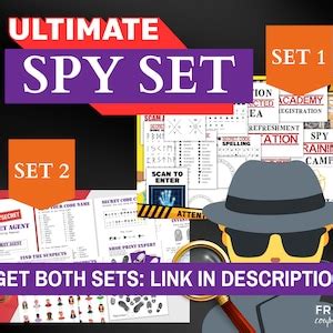 Printable Spy Birthday Party Set, Secret Agent Party Decorations, Spy Party Activities Digital ...