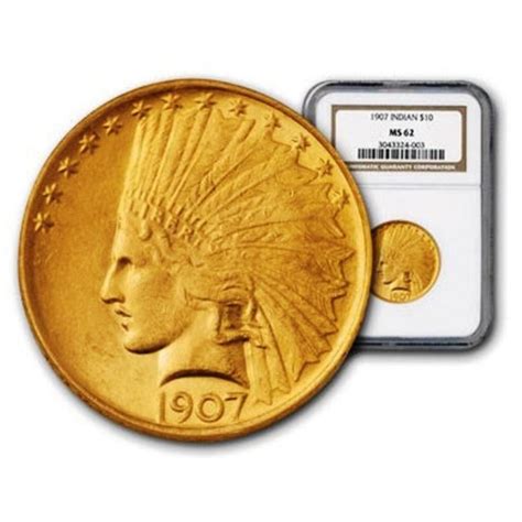 1907 10 Gold Indian Pcgs Or Ngc Ms 62