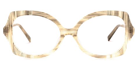 Julietta Geometric Champagne Eyeglasses Vooglam