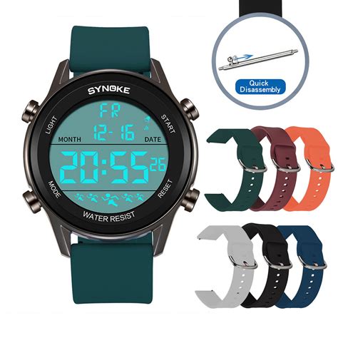 Synoke Waterproof Men S Watch Luxury Sports Watch Fashion Alarm Led