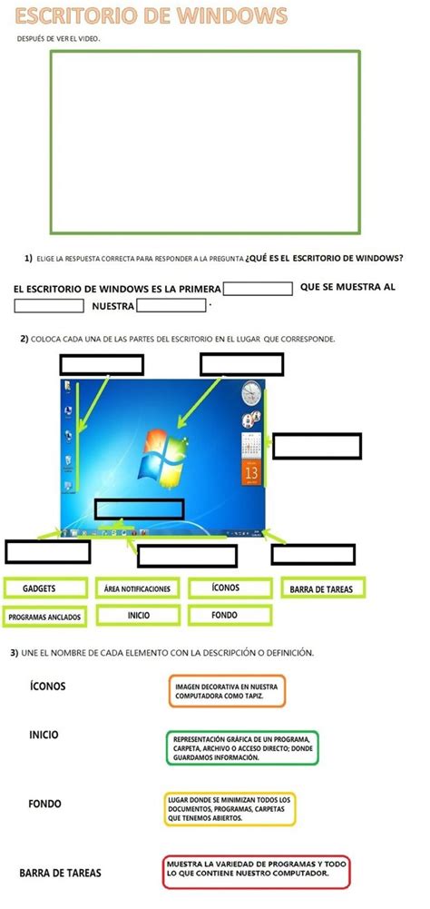 ESCRITORIO DE WINDOWS Interactive Activity Interactive Activities