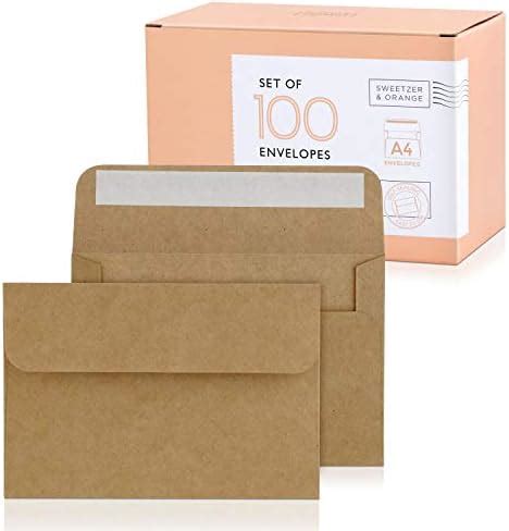 Amazon.com : 50 Pack Kraft Envelopes 4 x 6 Inch Brown Envelopes,A4 ...