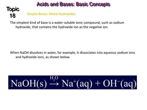 Topic Acids And Bases Basic Concepts Properties Of Acids And Bases