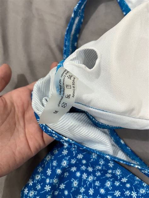 Blue Floral Shein Bikini Women S Fashion Swimwear Bikinis Swimsuits On Carousell