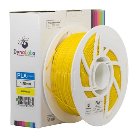 Filamento Pla Ingeo Dynalabs Amarelo Kg Mm Blue Makers