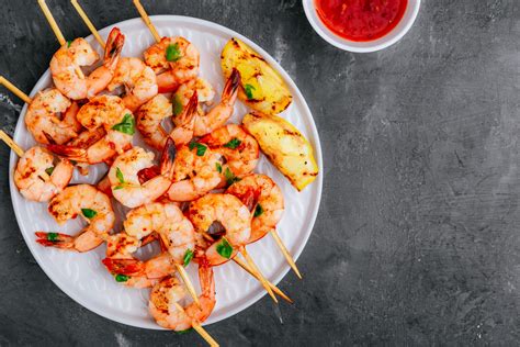 Grilled Garlic Prawn Skewers