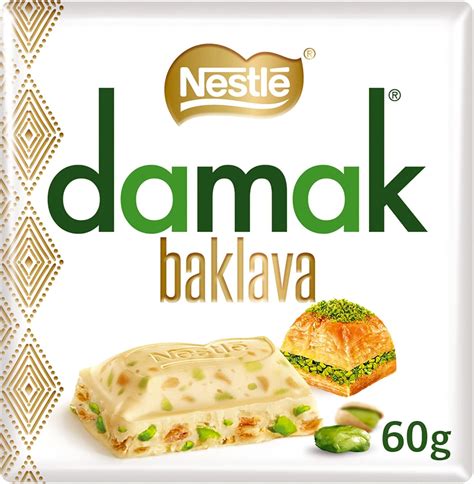 Nestlé Damak Antep Fıstıklı ve Baklavalı Beyaz Çikolata 60 g x 6