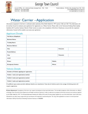 Fillable Online Georgetown Tas Gov Application Form And Guide For An