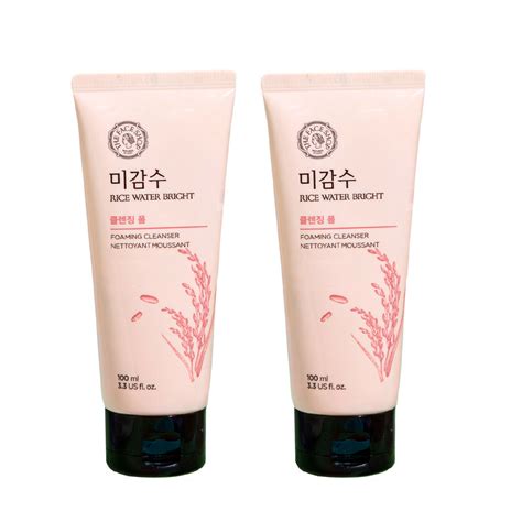 The Face Shop Rice Water Bright Cleansing Foam 100ml Pack Of 2