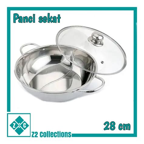 Panci Shabu Shabu Cm Hot Pot Pan Sekat Panci Steamboat In Suki Pan Stainless Panci Twin