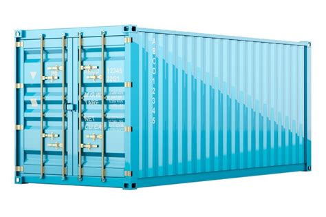 Premium Psd Blue Cargo Container D Rendering Isolated On Transparent