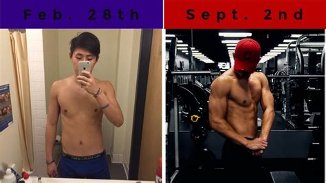 Natural 6 Month Body Transformation Skinny To Muscular Youtube