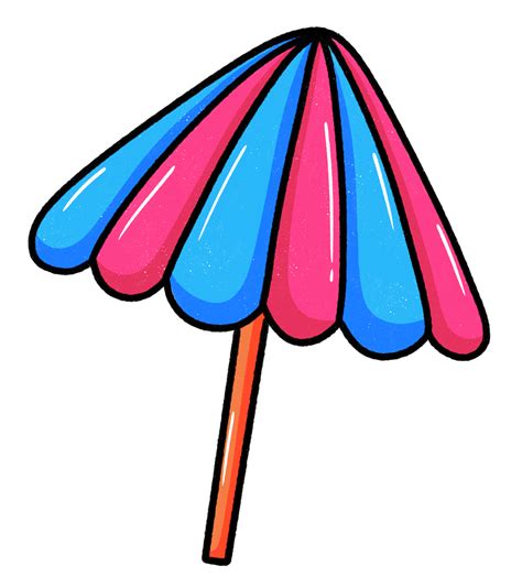 Beach Umbrella Cartoon Icon Png