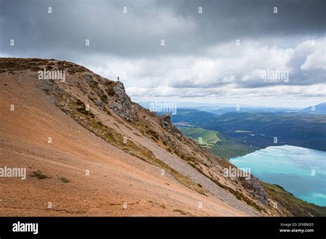 New Zealand Tasman District Clouds Over Mountain Overlooking Lake