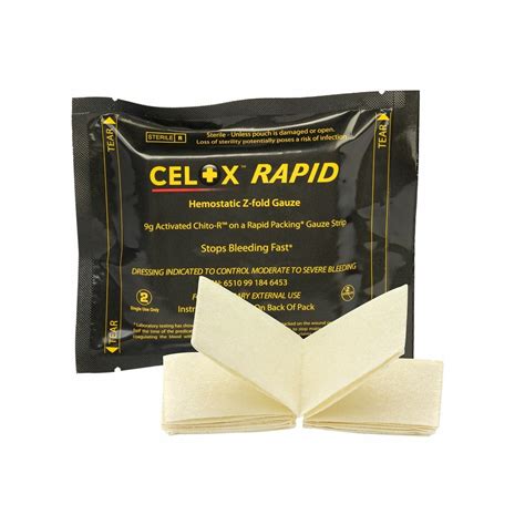 Celox Z Fold Rapid Hemostatic Gauze 3 X 5