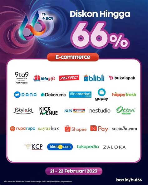 Dapatkan Promo BCA Anniversary Diskon Hingga 66 Tidak Berlaku