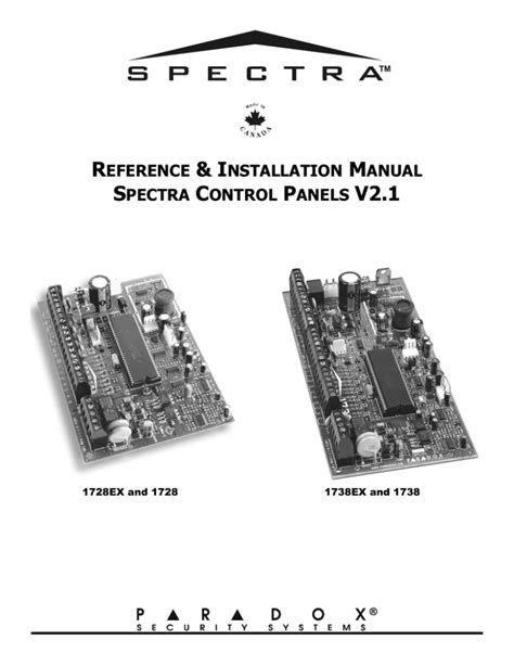 REFERENCE & INSTALLATION MANUAL SPECTRA | Manualzz