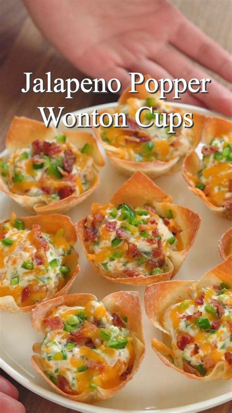 Jalapeño Popper Wonton Cups Two Plaid Aprons Video Recipe Video