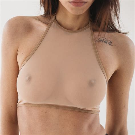 Nude Mesh Nightgown Etsy De