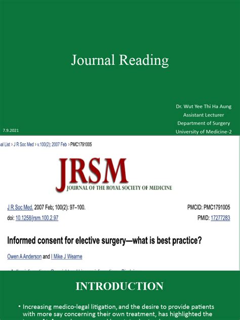 Consent Journal Pdf Informed Consent Surgery