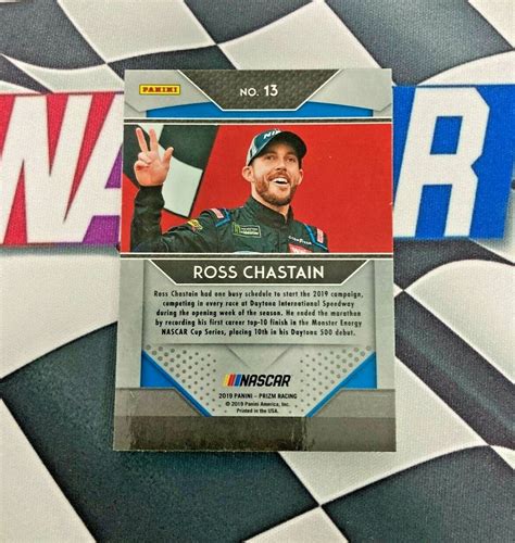 ROSS CHASTAIN RC 2019 Panini Prizm NASCAR Racing Rookie Card 13