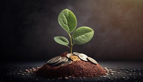 Premium Ai Image Growing Money Plant On Coins Finance And Investment