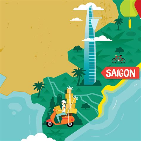 Vietnam Tourist Map Behance