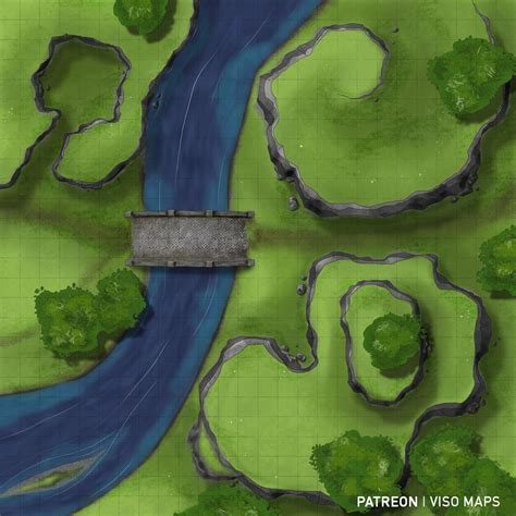 River Crossing [26x26] [battlemap] [oc] R Battlemaps