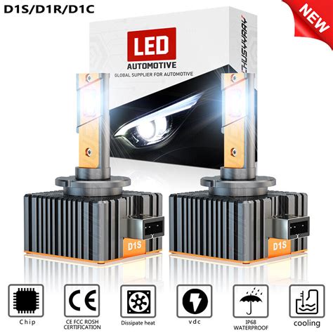 2x D1S D1R LED Headlight Bulb 180W 6000K High Low Beam HID Xenon