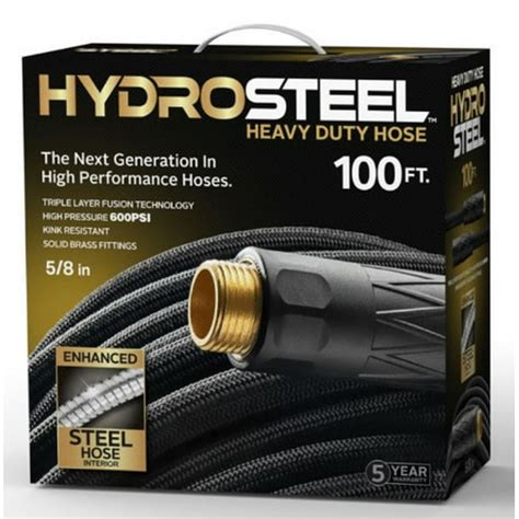 Hydrosteel Heavy Duty Garden Hose Triple Layered Steel Garden Hose