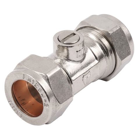 15mm Chrome Plated Isolating Valve WRAS Approved BFIV 15 Plumbing