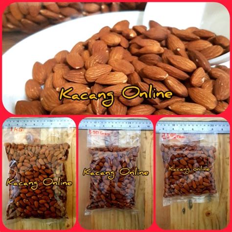 Jual Kacang Almond Panggang Super Rasa Plain Tawar Kemasan Gram