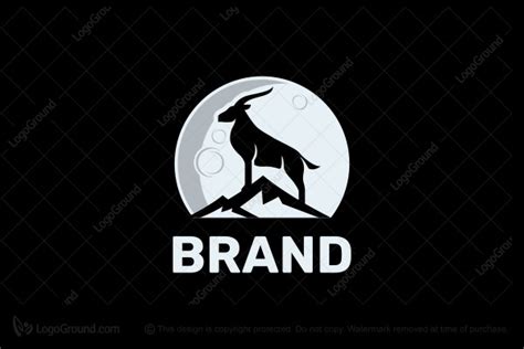 Goat And Moon Logo