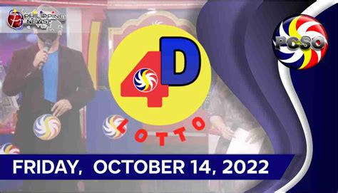 4D LOTTO RESULT Today Friday October 14 2022 Official PCSO Lotto