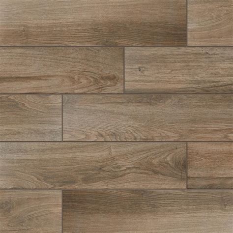 Daltile EverMore Sierra Wood 6 in. x 24 in. Porcelain Floor and Wall ...