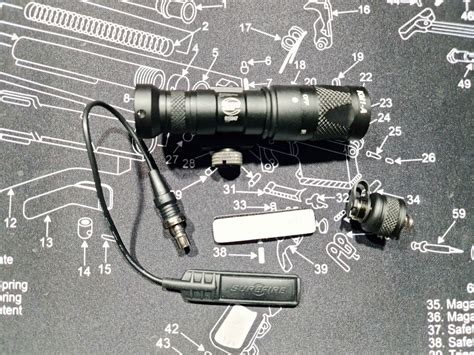 SOTAC M300v IR White Scout Flashlight Torch 400 Lumens LED Rail