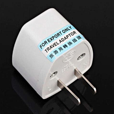 V A Universal Eu Uk Au To Us Usa Ac Travel Power Plug Charger