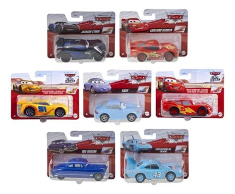 Kit 7 Miniaturas Carros Disney Pixar Puxa E Vai 1 43 Mattel