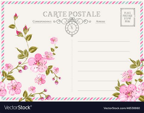 Vintage postcard background template Royalty Free Vector