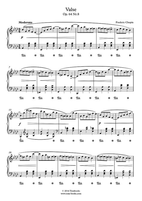 Waltz No 8 In A Flat Major Opus 64 No 3 Chopin Piano Sheet Music