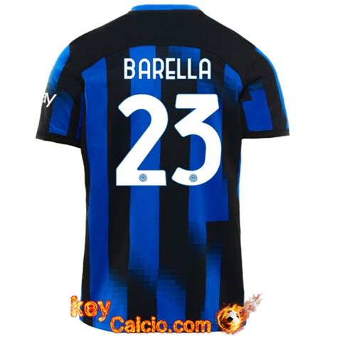 Creare Numeri Maglie Calcio Inter Milan BARELLA 23 2023 2024 Prima