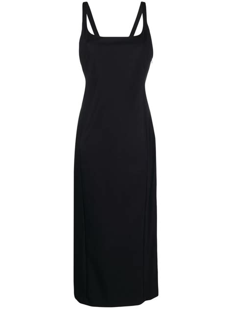 Emporio Armani Layered Cutout Midi Dress Black Farfetch