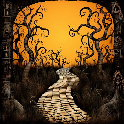 Tim Burton Inspired Halloween Digital Background Papers / Junk Journal ...